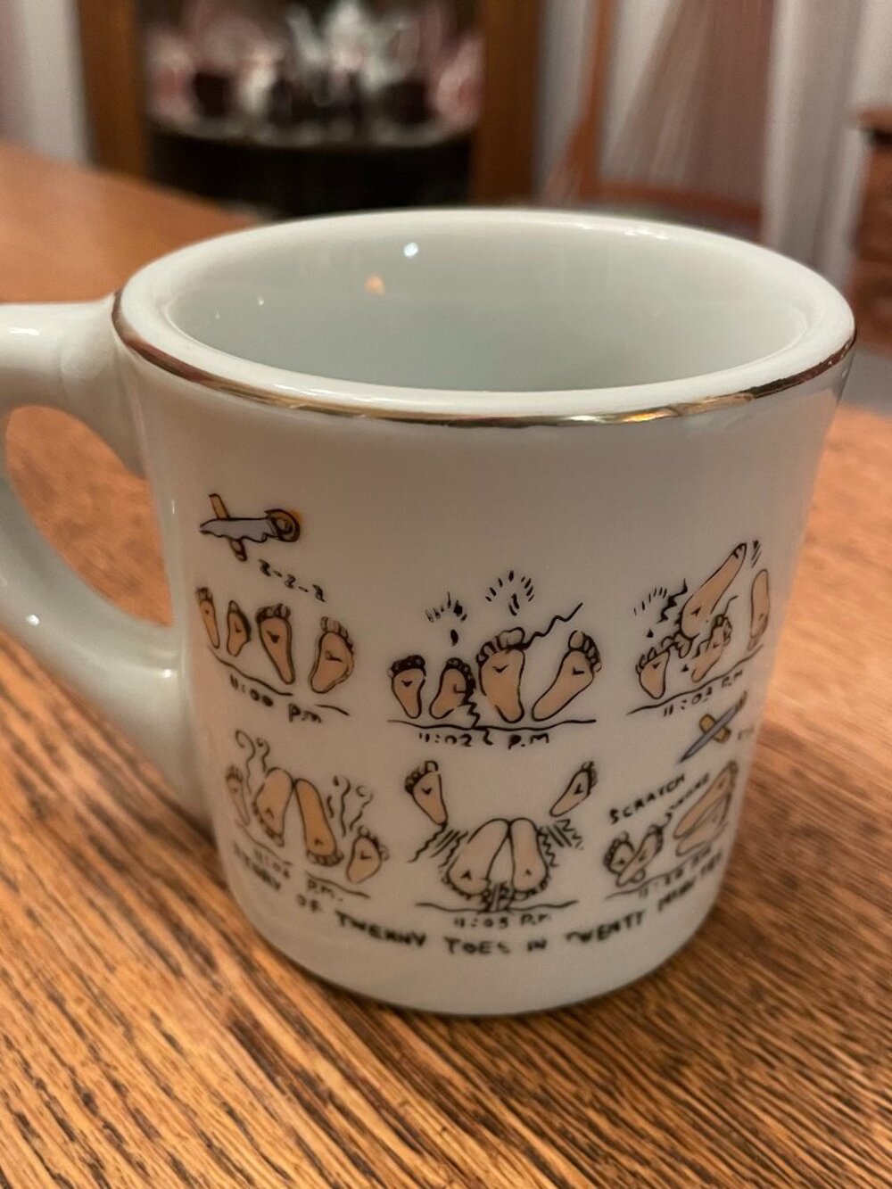 Vintage Story of 20 Toes in 20 Minutes Petty Officer Coffee Cup Mug 9 ounces